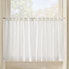 Open Box: European Linen Cafe Curtain (40"W x 24"L) - White