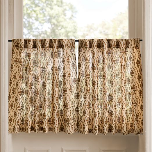 Pierce & Ward Floral Trellis Cafe Curtain by West Elm