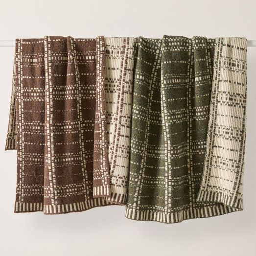 Textured Plaid Throw by West Elm