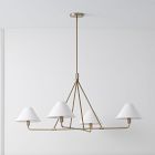 Beatrix Chandelier (46") - Linen Shades