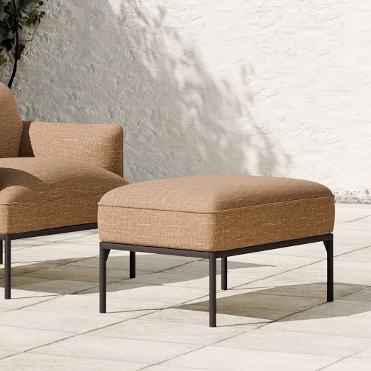Penn Upholstered Outdoor Ottoman by West Elm