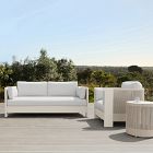Porto Aluminum Outdoor Sofa (75"), Lounge Chair &amp; Side Table (18")