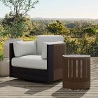 Porto Aluminum Outdoor Swivel Chair &amp; Side Table (18")