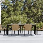 Ventura Aluminum Outdoor Dining Table (84") &amp; Dining Chairs Set