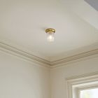 Weston Fluted Glass Flush Mount (5")