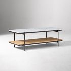 Open Box: Pierce Marble Coffee Table (47.5") - Dark Bronze, Blonde/Carrera Marble