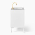 Mid-Century Single Bathroom Vanity (31.5") - White