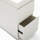 Parsons L-Shaped Desk (86") &amp; File Cabinet Set