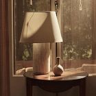 Colin King Travertine Table Lamp (20")