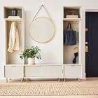 Modern Hanging Round Wall Mirror w/ Leather Strap