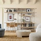 Pierce Wall Desk w/ Wide Bookshelf (110")