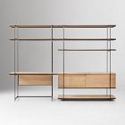 Pierce Wall Desk w/ Wide Bookshelf (110")
