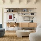 Pierce Wall Desk w/ Wide Bookshelf (110")