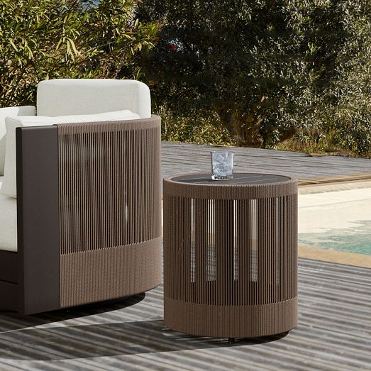 Porto Aluminum Outdoor Side Table (18") by West Elm