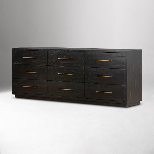 Alexa Burnished Pedestal 9-Drawer Dresser (88”) by West Elm