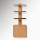 Pierce &amp; Ward Notch Floating Bookshelf w/ Cabinet (25")