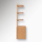 Pierce &amp; Ward Notch Floating Bookshelf w/ Cabinet (25")