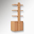 Pierce &amp; Ward Notch Floating Bookshelf w/ Cabinet (25")