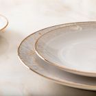 Casafina Taormina Stoneware Gold-Rimmed Dinner Plates (Set of 4)