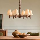 Pierce &amp; Ward 6-Light Wood Chandelier (32")