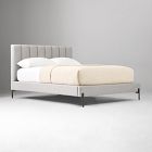Emmett Channeled Bed - Metal Legs