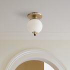 Pierce &amp; Ward Ribbed Globe Flush Mount (6")