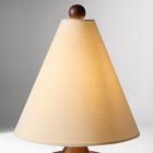 Pierce &amp; Ward Ball Foot Wood Table Lamp (18.5")