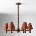 Pierce &amp; Ward 6-Light Wood Chandelier (32")
