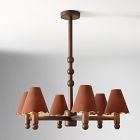 Pierce &amp; Ward 6-Light Wood Chandelier (32")
