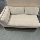 Open Box: Loring Sectional, Left-Arm 2 Seater Sofa Bench - Performance Distressed Velvet Sand