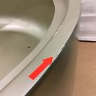 Open Box: Drum Storage Coffee Table (32") - Cerused White/Champagne Bronze