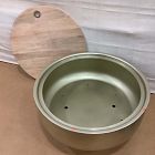 Open Box: Drum Storage Coffee Table (32") - Cerused White/Champagne Bronze