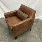 Open Box: Harvey Leather Chair - Weston Leather Molasses, Black