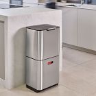 Open Box: Joseph and Joseph Totem Max 60L Waste &amp; Recycling Bin (15.5"W x 32"H) - Stainless Steel