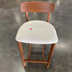 Open Box: Morgan Counter Stool (27") - Twill Alabaster, Cool Walnut