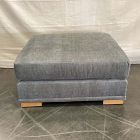 Open Box: Nassau Ottoman (38"W) - Performance Distressed Velvet Mineral Gray, Blonde