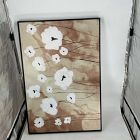 Open Box: Oliver Gal Flower Field Landscape Framed Canvas Wall Art (46"W x 31"H) - Black