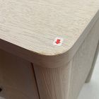 Open Box: Scalloped Nightstand (20") - Soft Chalk, Antique Bronze
