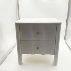 Open Box: Scalloped Nightstand (20") - Soft Chalk, Antique Bronze