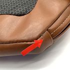 Open Box: Classic Café Dining Chair Cushions, Set of 2 - Vegan Leather, Saddle Nut