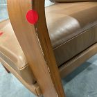 Open Box: Hugo Leather Chair - Saddle Leather Nut, Cool Walnut
