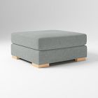 Open Box: Nassau Ottoman (38"W) - Performance Distressed Velvet Mineral Gray, Blonde