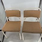 Open Box: Sydney Outdoor Stacking Dining Chair, Set of 2 - Light Bamboo, Seashore