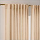 Open Box: European Flax Linen Light Filtering Curtain (96"W x 84"L) - Buttermilk