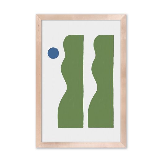 2 Green Vase Framed Wall Art by Roseanne Kenny by West Elm