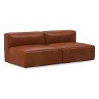 Remi Leather 2-Piece Armless Sofa (72")
