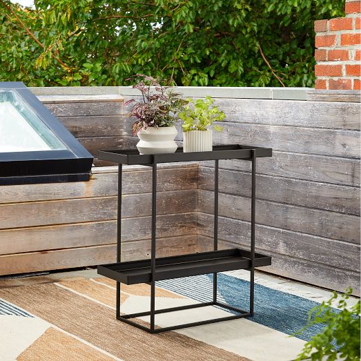 Streamline Metal Indoor/Outdoor Rectangle Plant Stand by West Elm