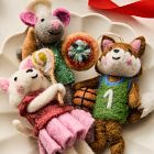 Felt Fox Playing Basketball Ornament
