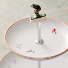 Holiday Skiers Tiered Serving Stand