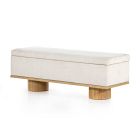 Round Plinth Legs Storage Bench (55")